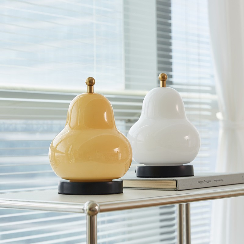 Pear Touch Glass Table Lamp For Bedroom
