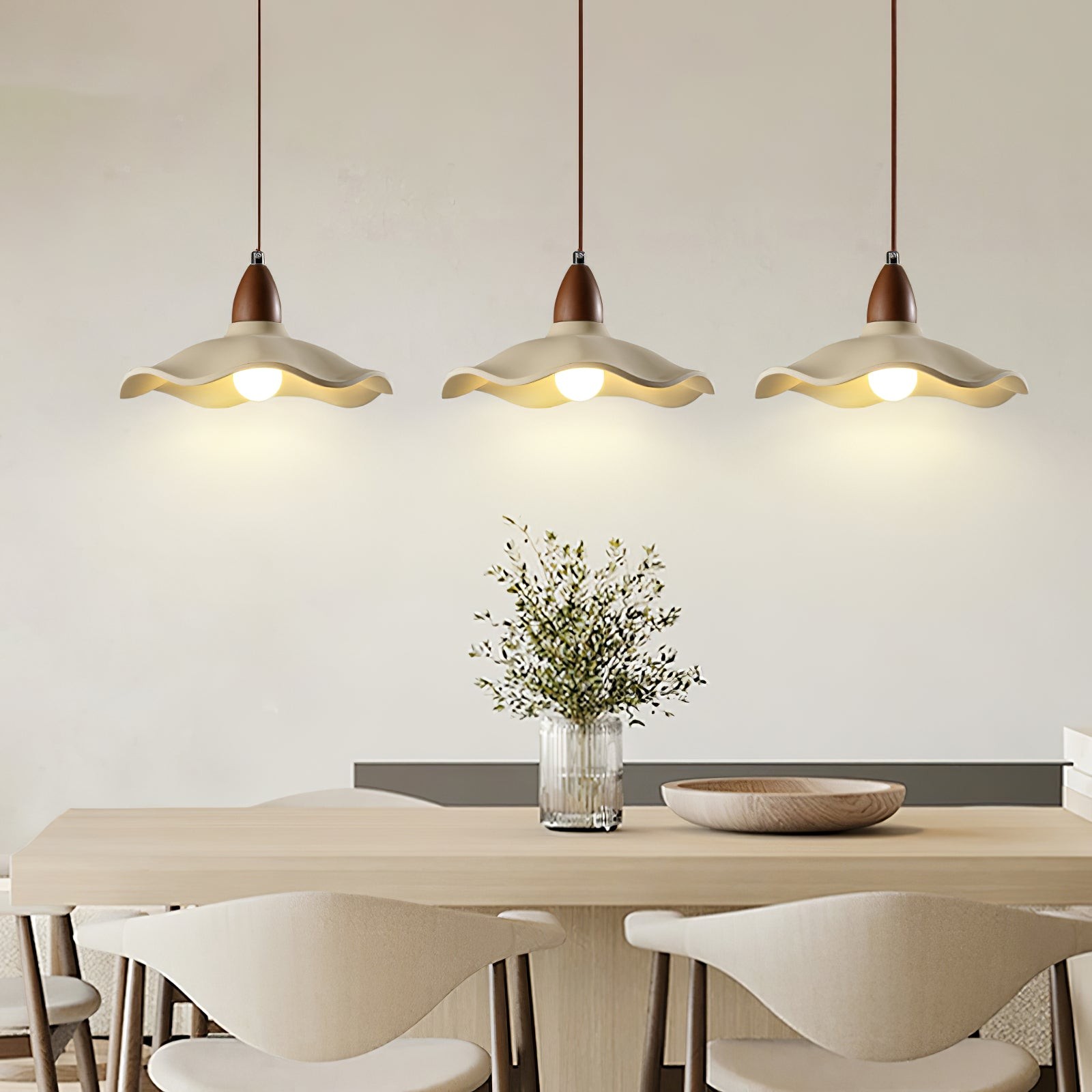 Japanese Wabi-Sabi Style Cement Wave Pendant Lamp K309