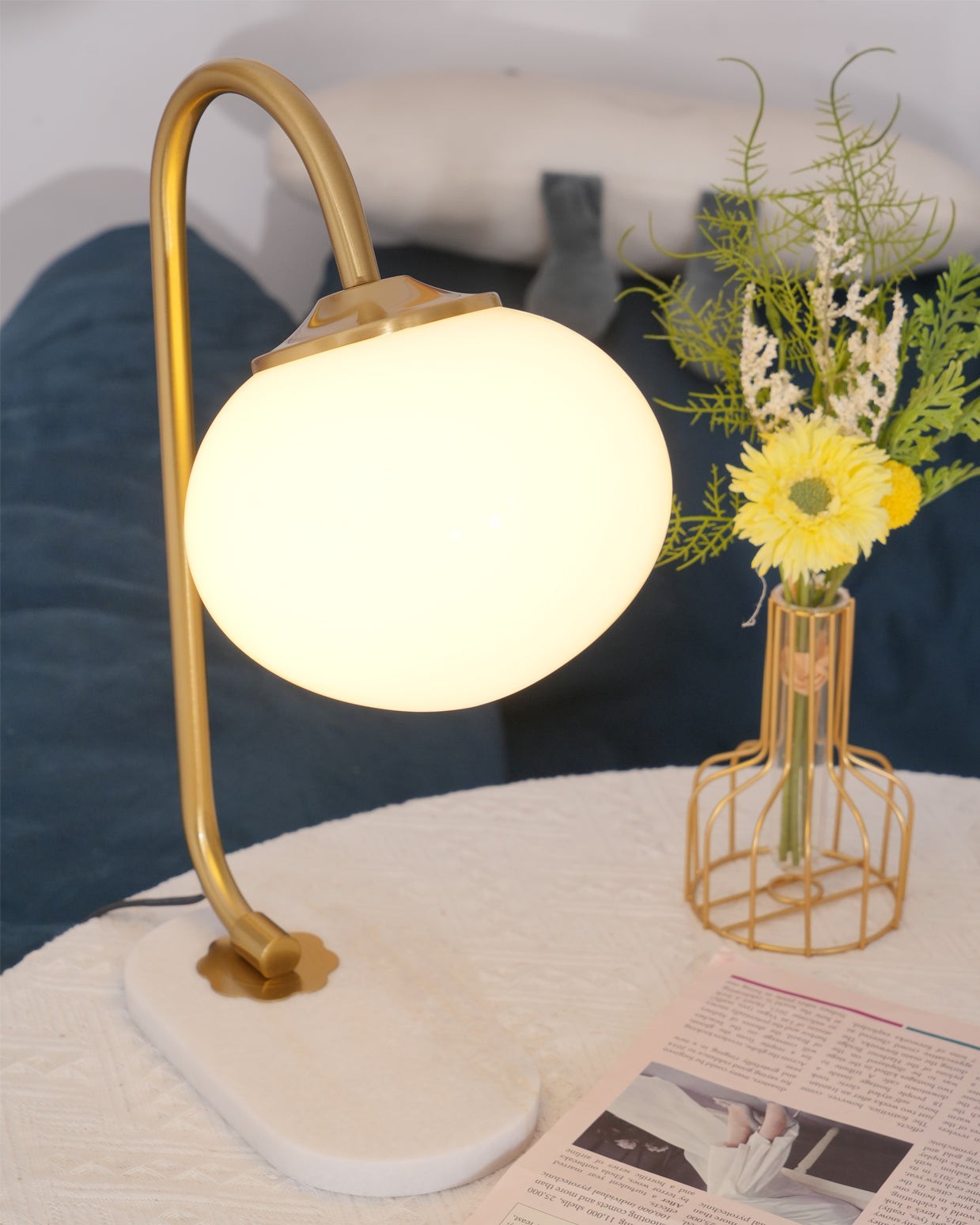Nordic Mushroom Glass Bedside Table Lamp K629
