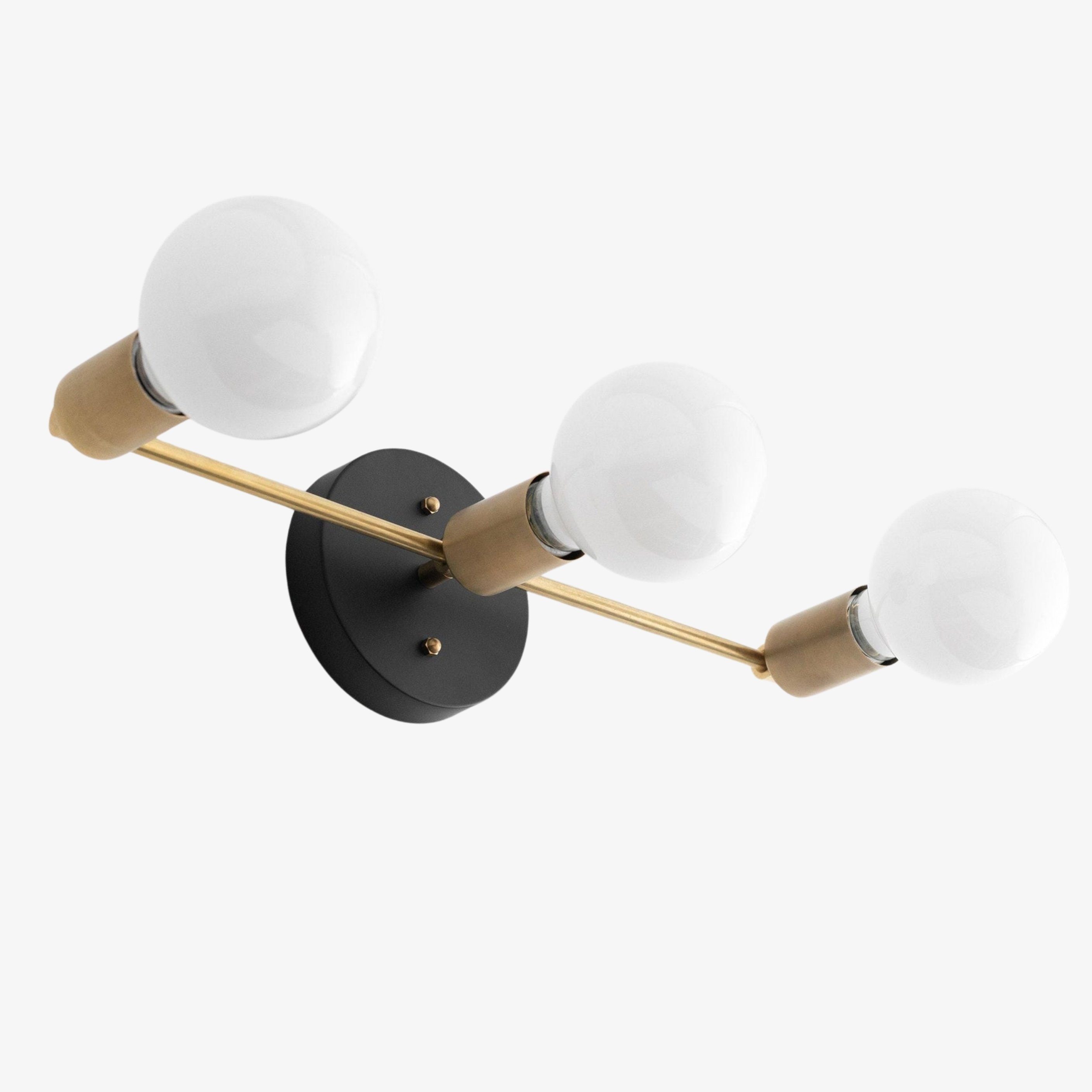 Glorica Glass Mid Century Modern Vanity Light - 3 Light Wall Fixture K1548
