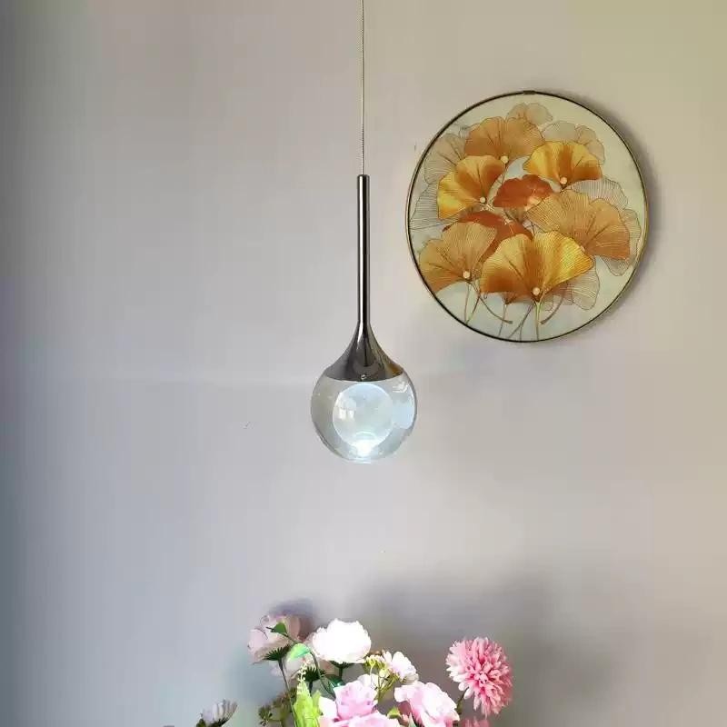 Moon Clear Glass Ball Pendant Light K787