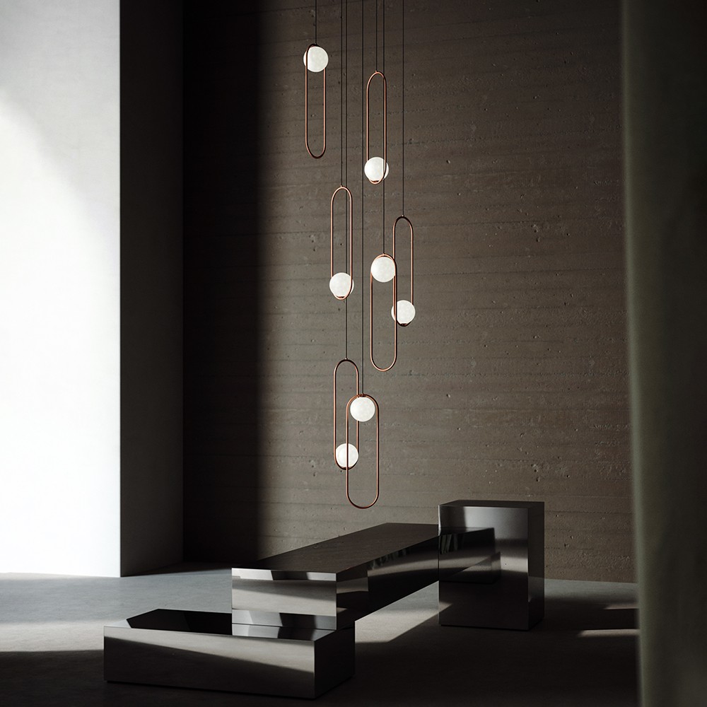 Minimalist Mila Pendant Lamp - Oval Hanging Light for Bedroom Bedside