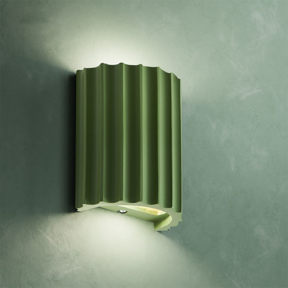 Striped Semicircle Resin Wall Lamp - Contemporary Accent Lighting for Living Room K95