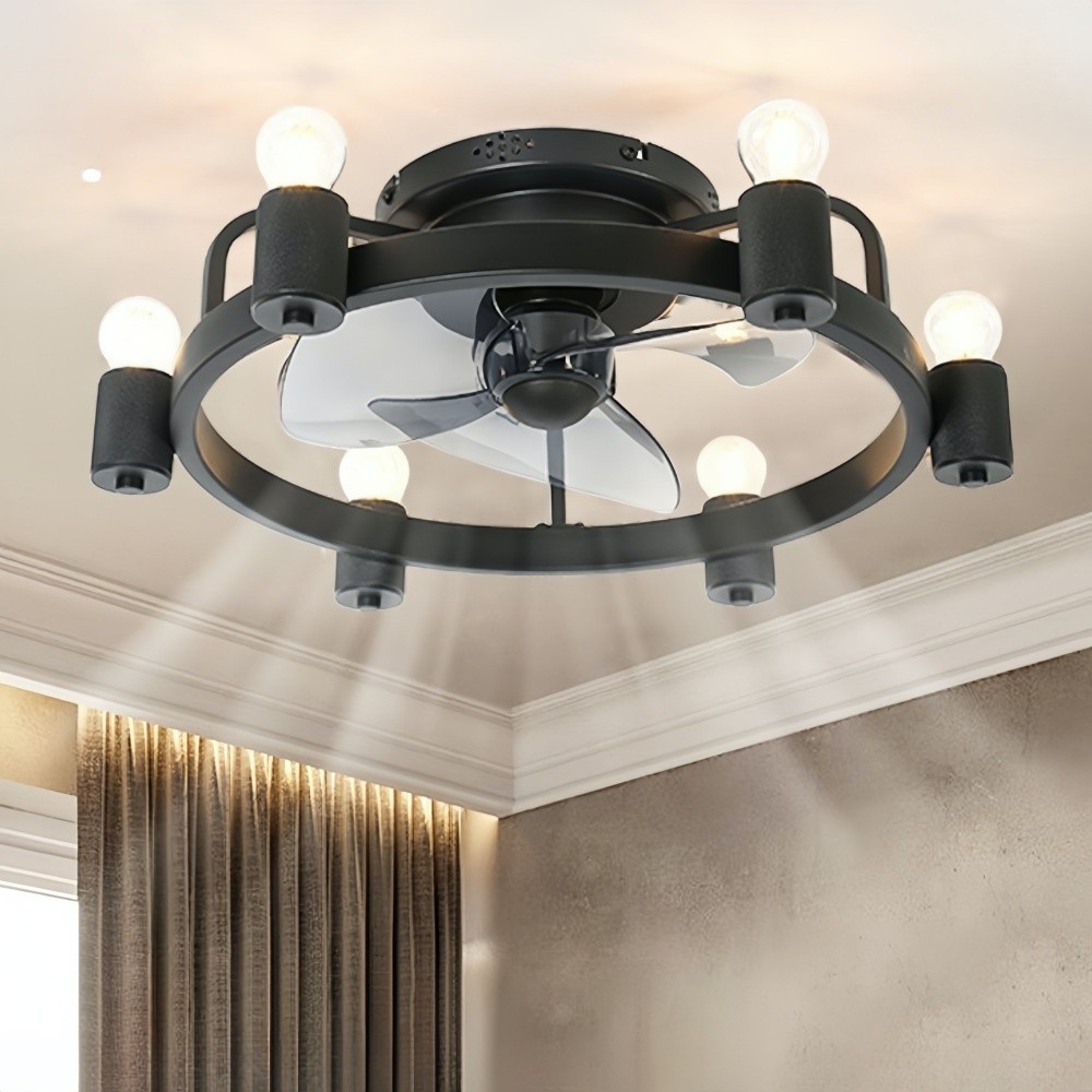American Industrial Quiet Ceiling Fan Light K1108