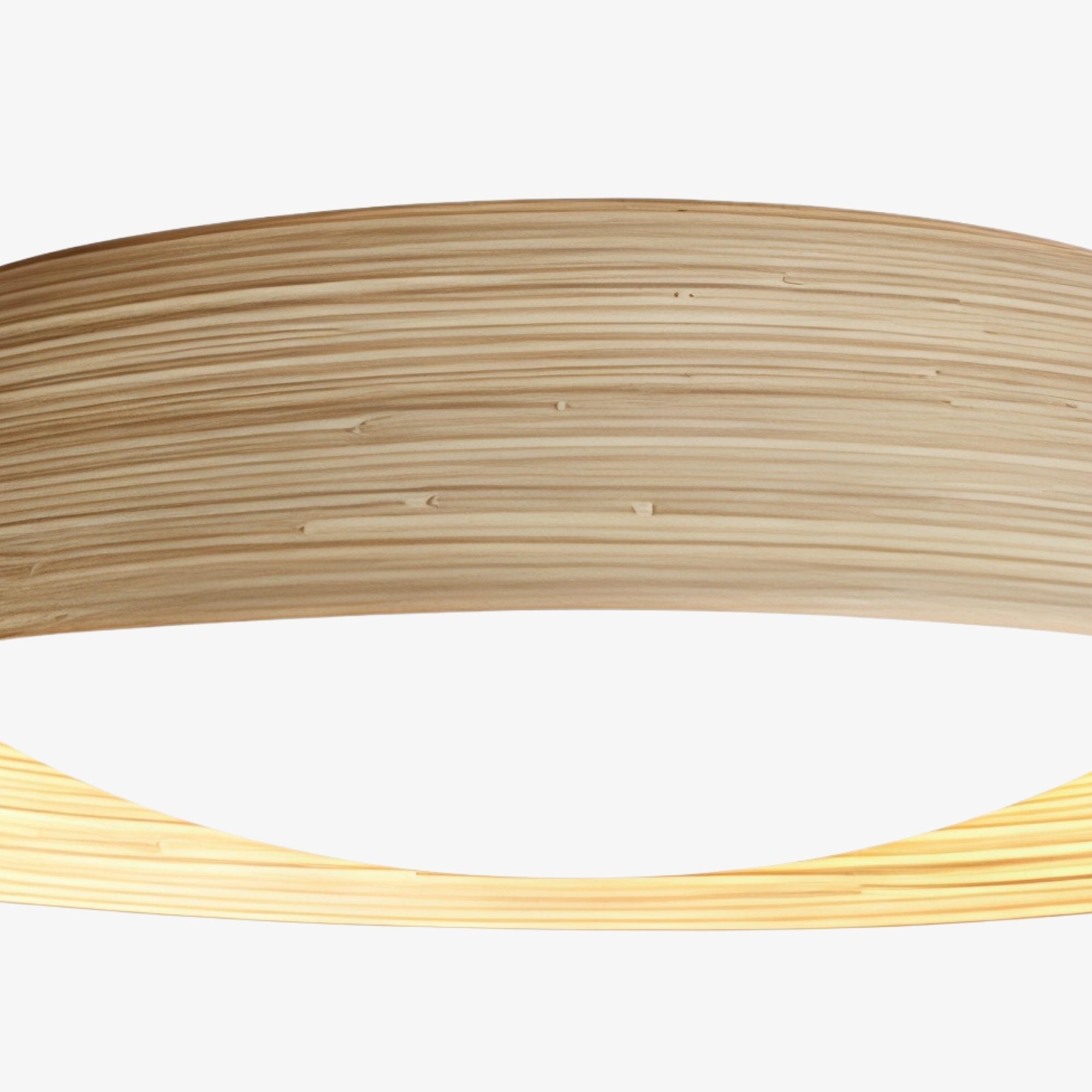 Bambori Japandi Style Bamboo Textured Ceiling Lamp - Natural Accent Light for Living Room K2271
