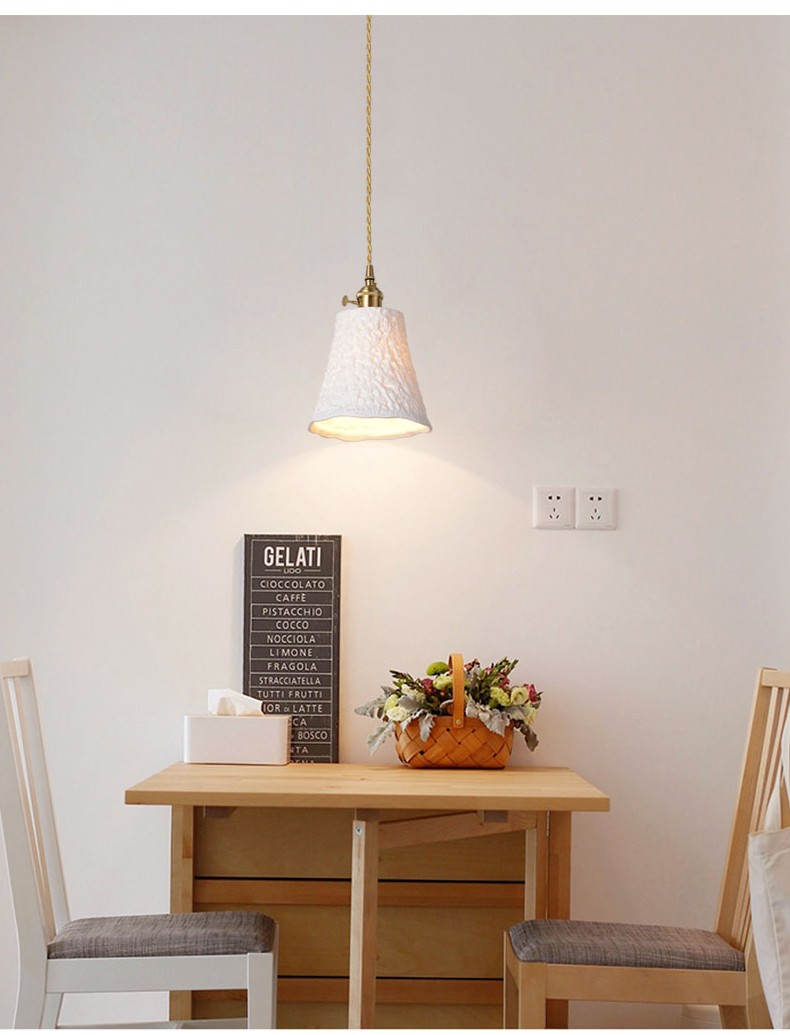 KiKi Ceramic Brass Pendant