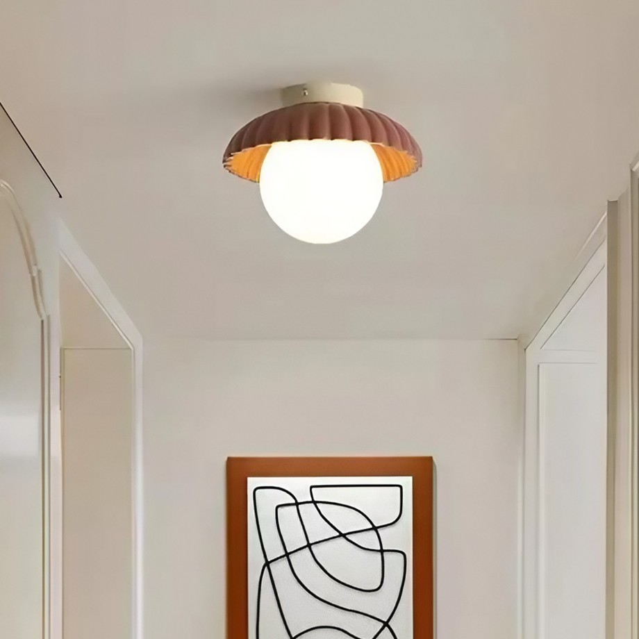 Alien Cream Ceiling Light - Resin Flower Ceiling Lamp for Living Room and Kitchen K227