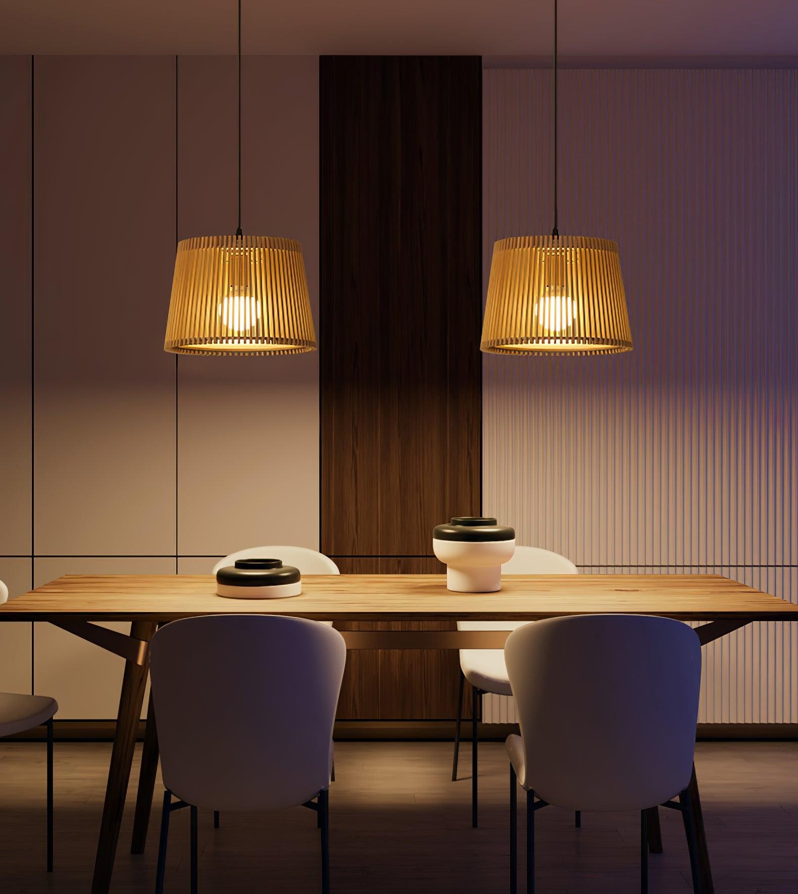 Wooden Log Color Cage Pendant Light K654