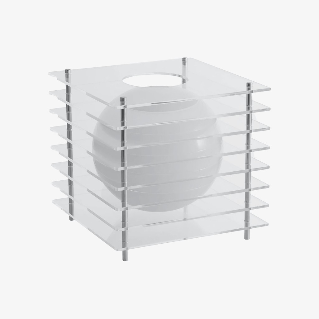 Afterglow Geometric Cube Sphere Table Lamp - Modern Acrylic Accent Light for Bedroom Decor K2078