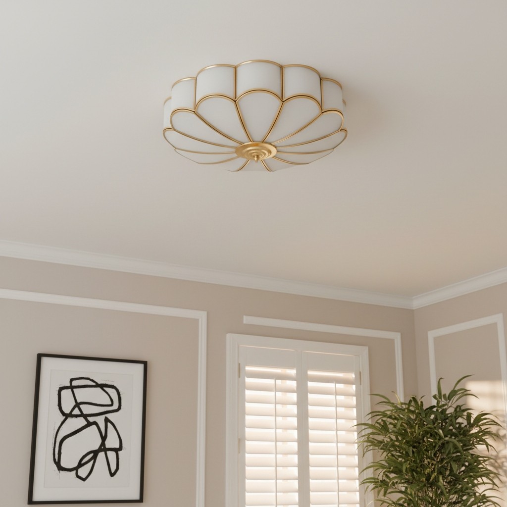 Silunavo Modern Ceiling Lamp with Floral Inspired Design for Living Room Statement K2226