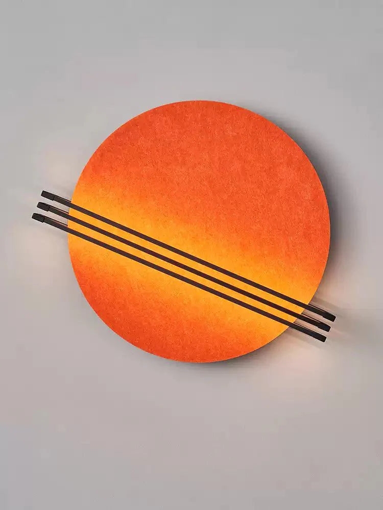 Abstract Sunrise Felt Wall Sconce D381