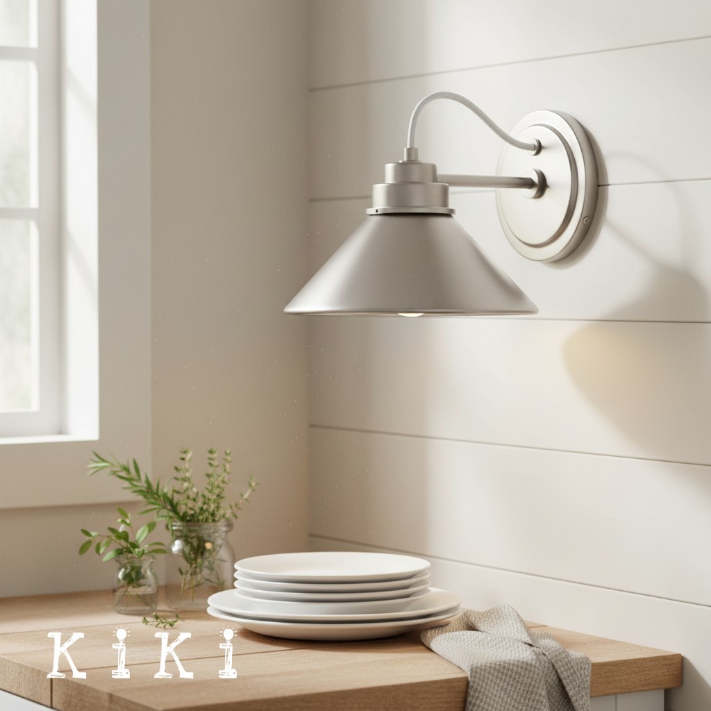 Aurenza Farmhouse Wall Sconce – Metal Or Glass Lighting for Entrance or Bedroom K1140