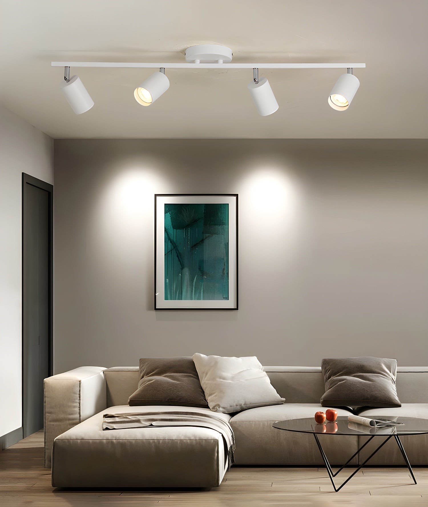 Row Of Multi-Head Metal Ceiling Lights K373