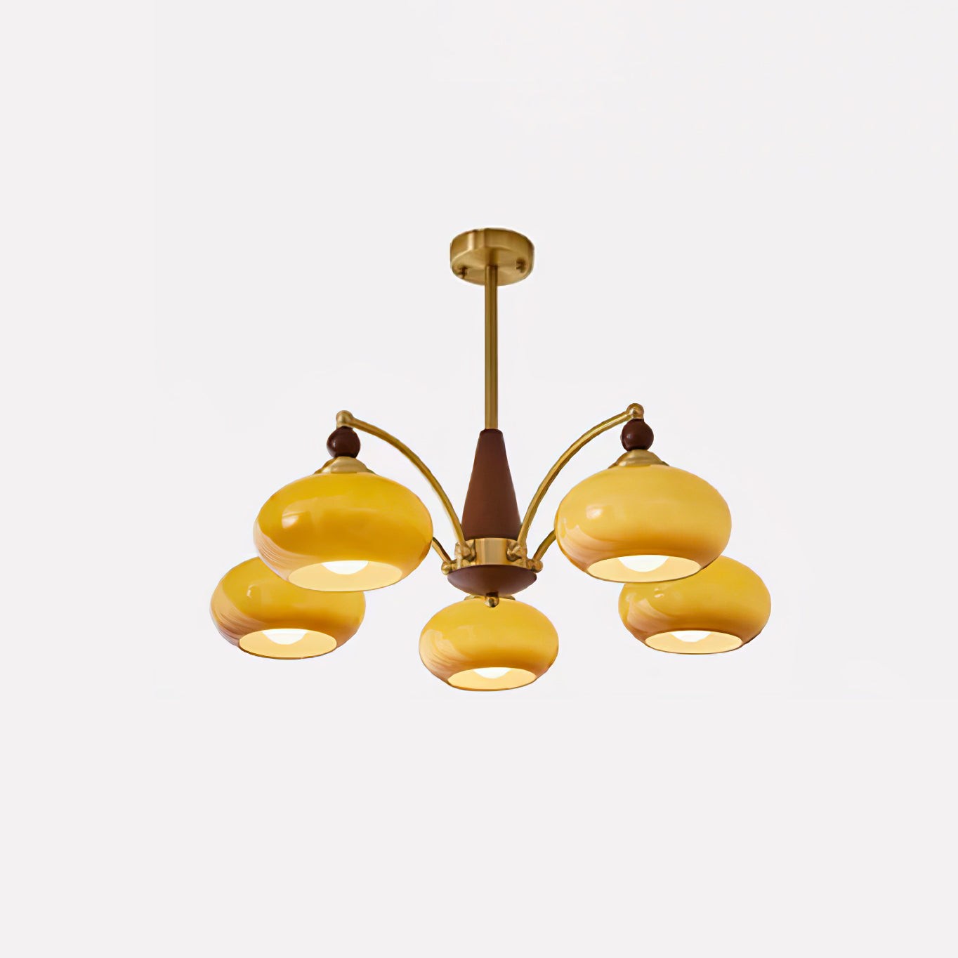 Vintage Multihead Persimmon Chandelier K623