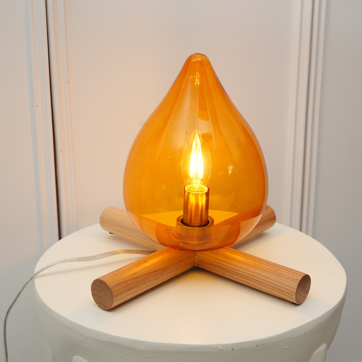 Funny Fire Shape Small Flame Table Lamp K381