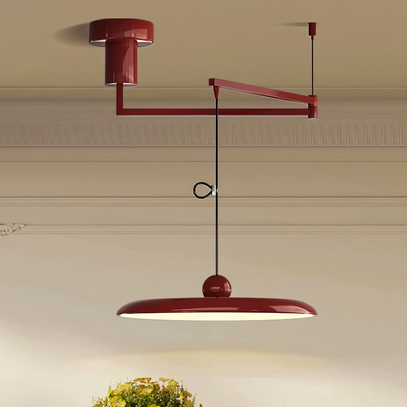 Simple Modern Adjustable Swing Arm Disc Pendant Lamp K705