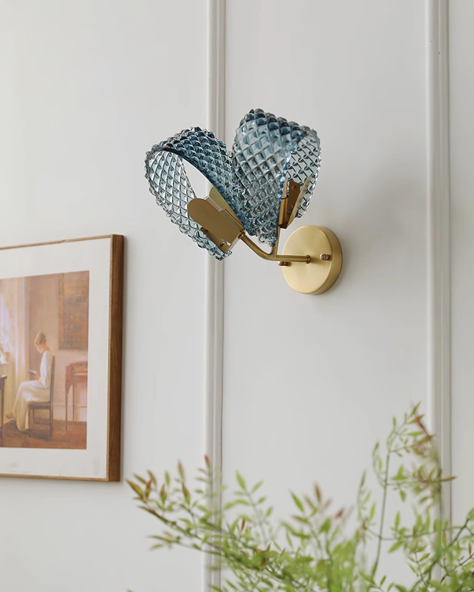 Creative Light Luxury Blue Ribbon Wall Lamp K265