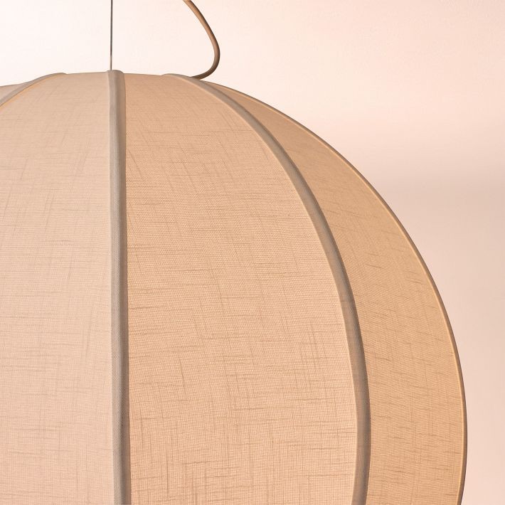 Alvian Pendant Light - Linen Shade with Adjustable Height for Cozy Dining K1384