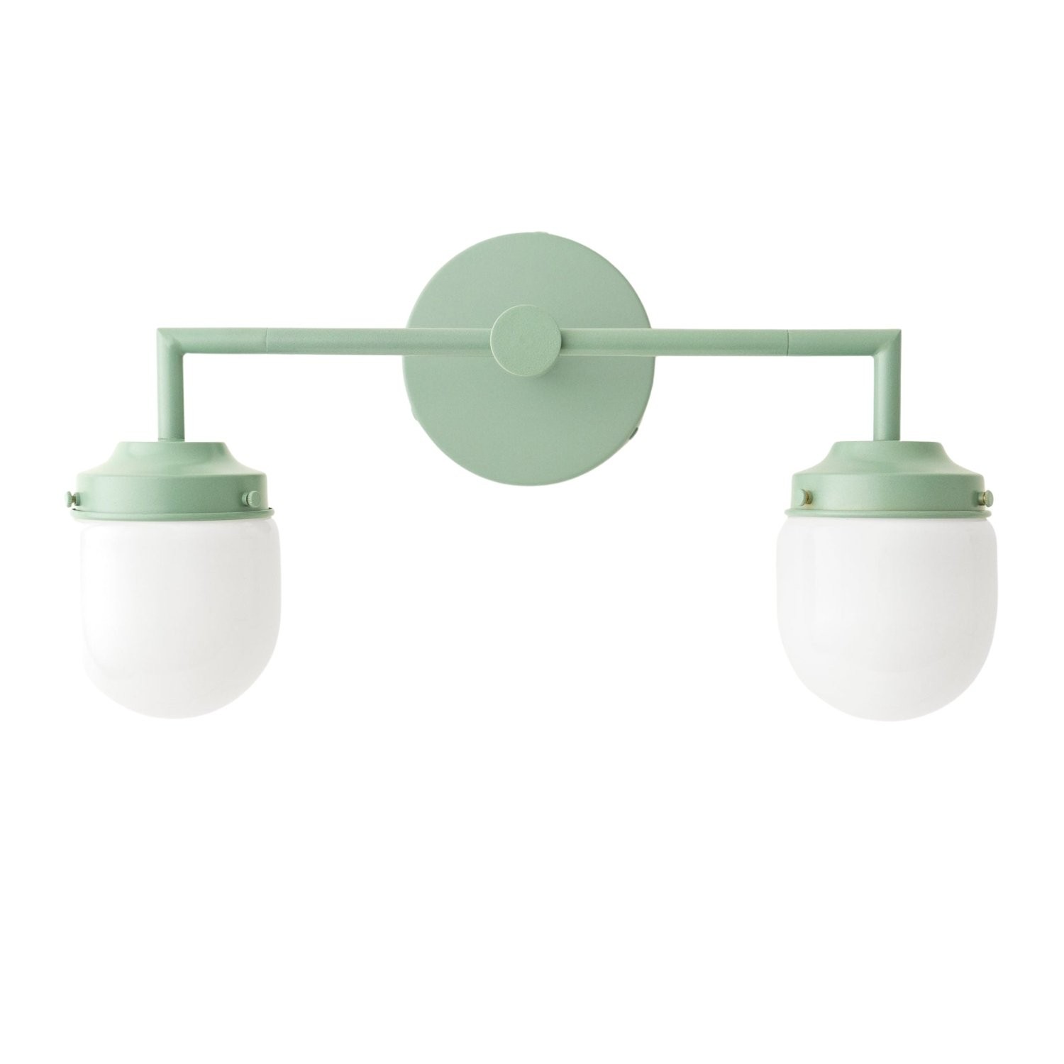 Opalume Double Glass Vanity Light - Retro Industrial Bathroom Wall Lamp K1424
