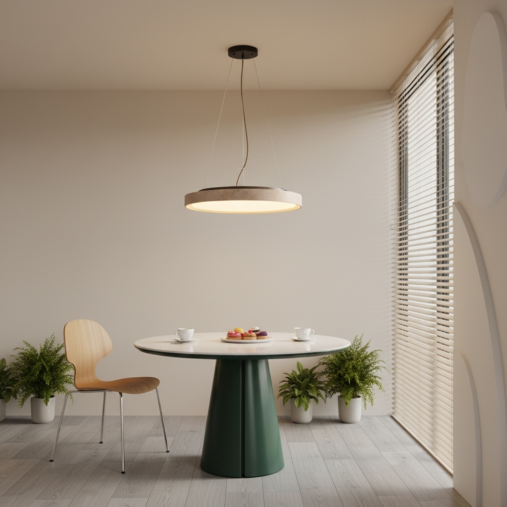 Miravelle Minimalist Pendant Lamp with Natural Stone Shade for Dining Room K2283