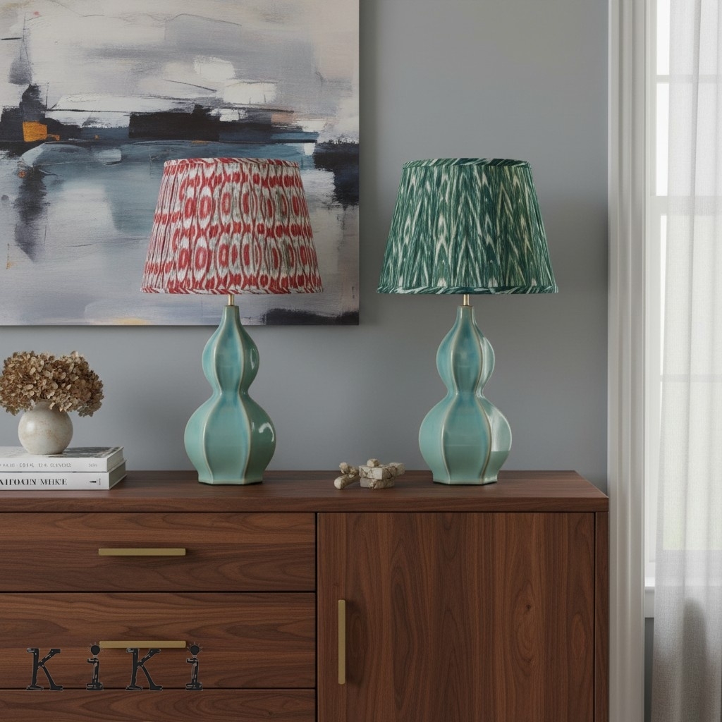 Thalune Coastal Modern Table Lamp with Textured Ceramic Design for Living Spaces K2170