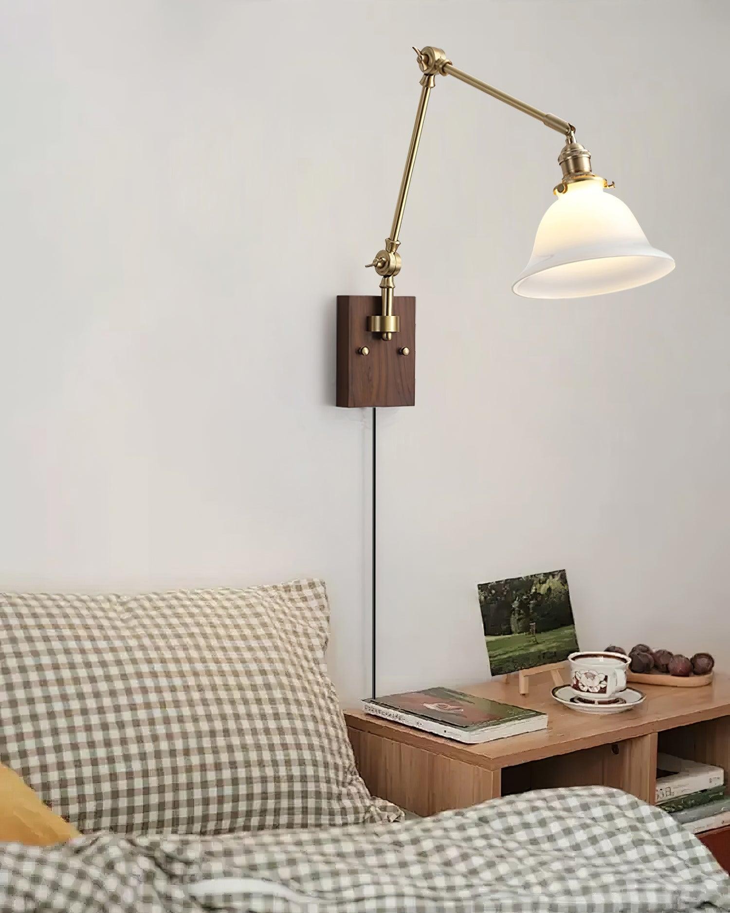 Banker Swing Arm Plug In Wall Light K253