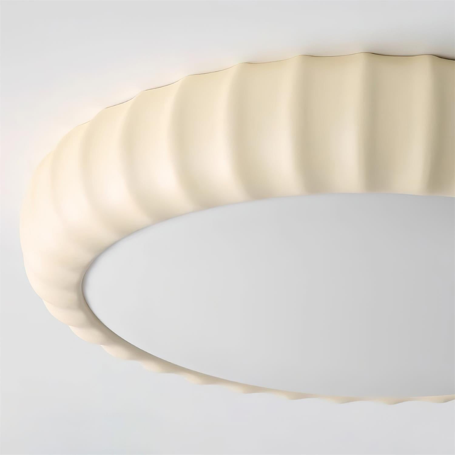 Simple Cream Style Wave Round Ceiling Light K446