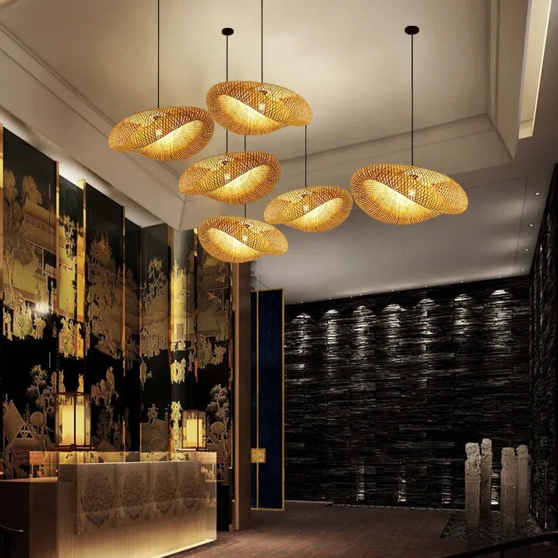 Aira Handwoven Natural Bamboo Pendant Light D773