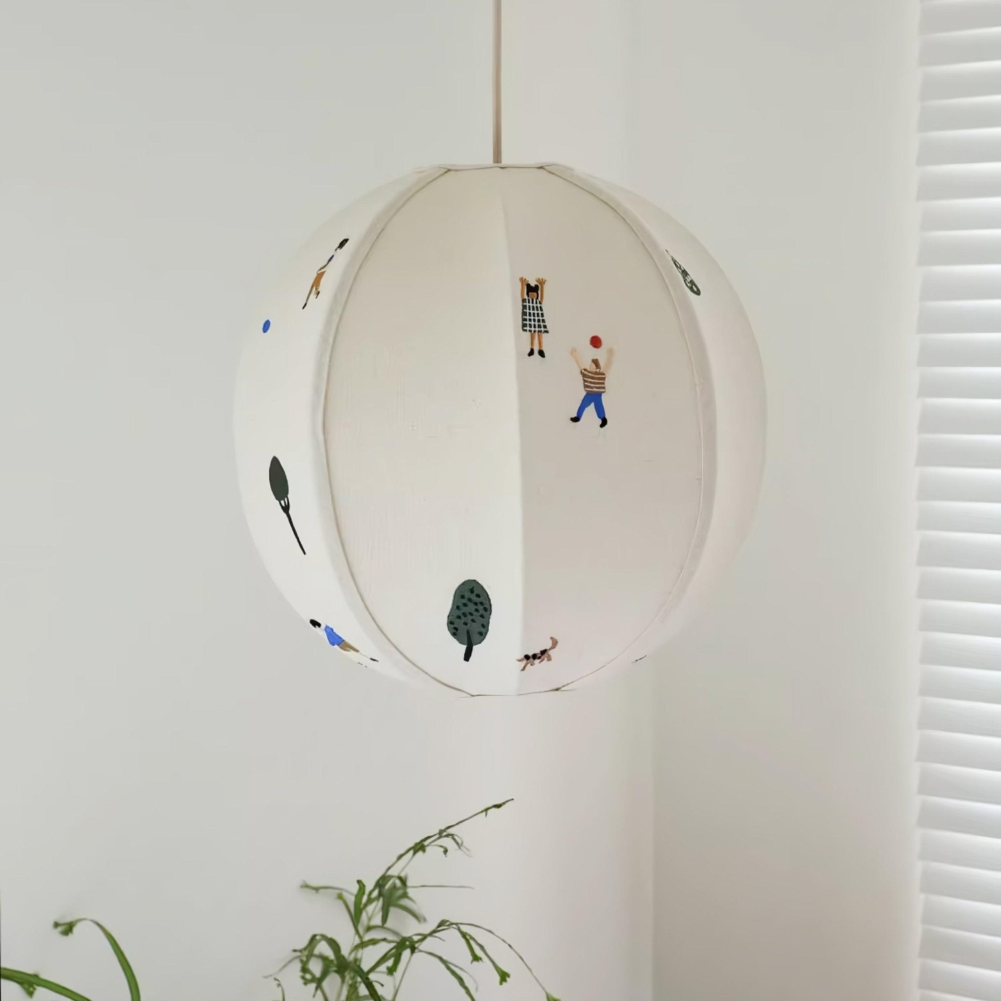 Park Embroidered Textile Pendant Lamp K576