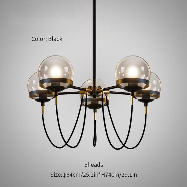 Glass ball chandelier