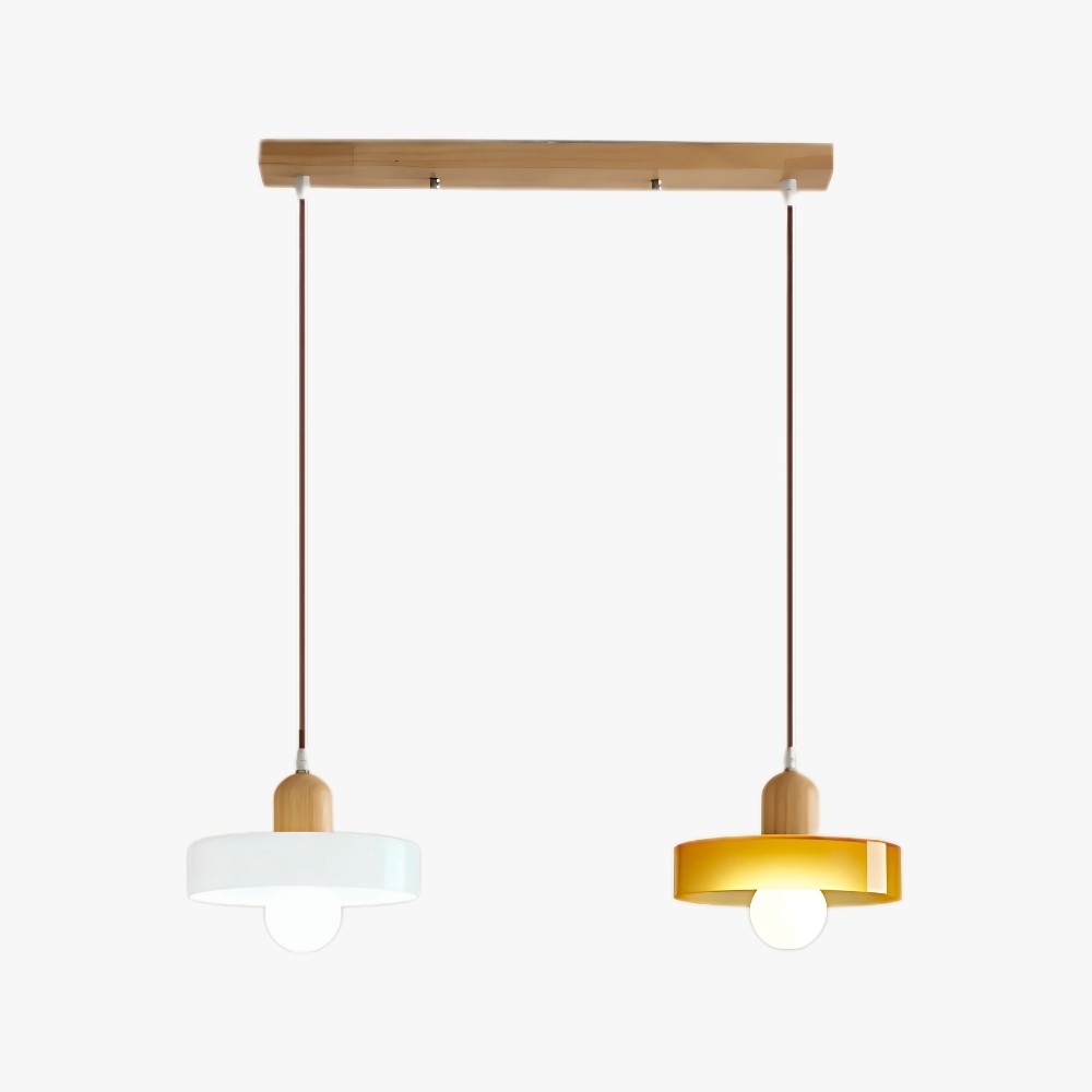 Modern Nordic Wood Disc Orb Pendant Light K894