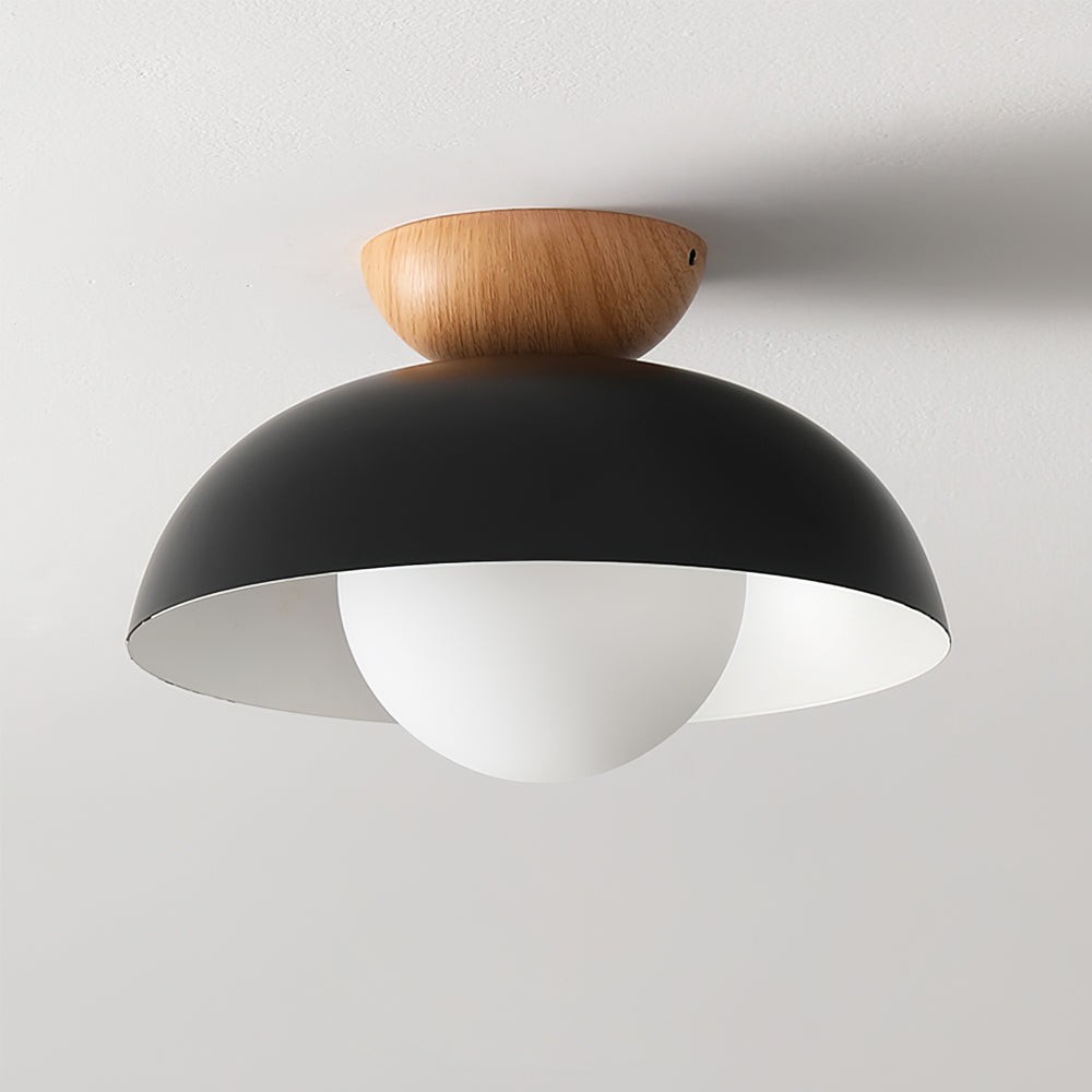 Scandinavian Iron Bowl Energy Efficient Ceiling Light K143