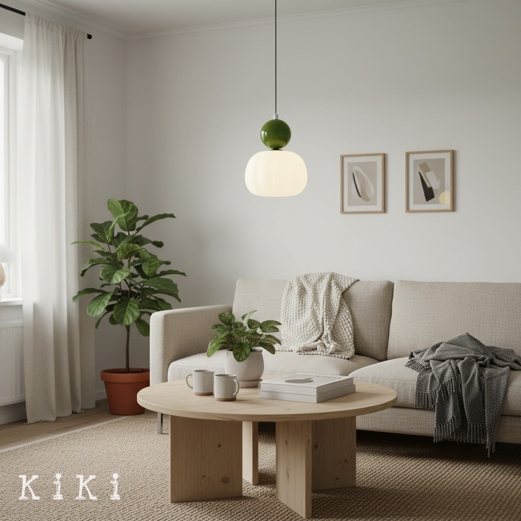 Ornavigo Round Bauhaus Pendant Light - Modern Lighting for Dining Living and Bedroom K37