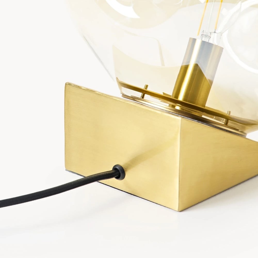 Glissora Glass Table Lamp - Soft Sculptural Glass Form for Living Room or Bedroom K1764