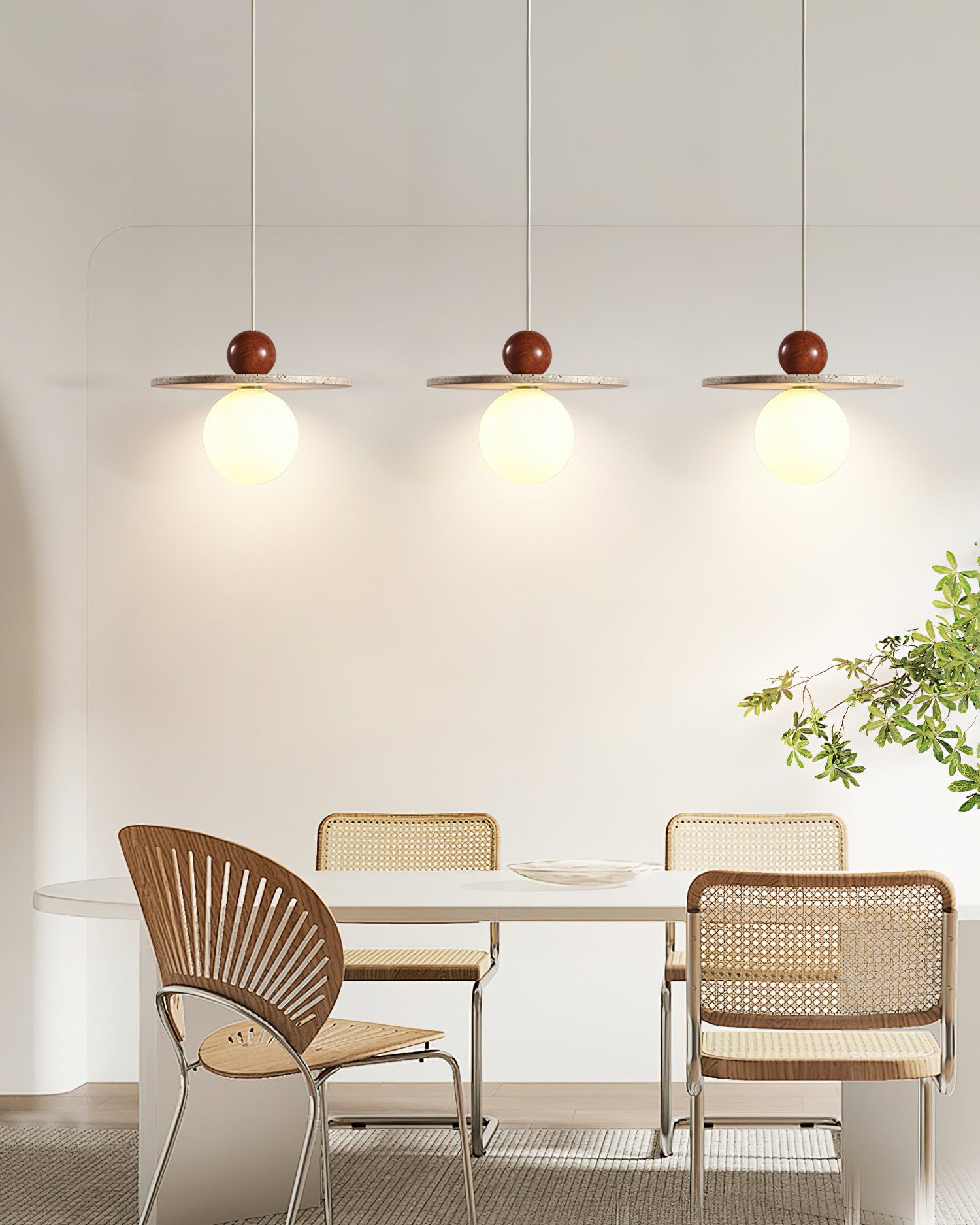 Retro Decor Cave Stone Disc Pendant Light K860