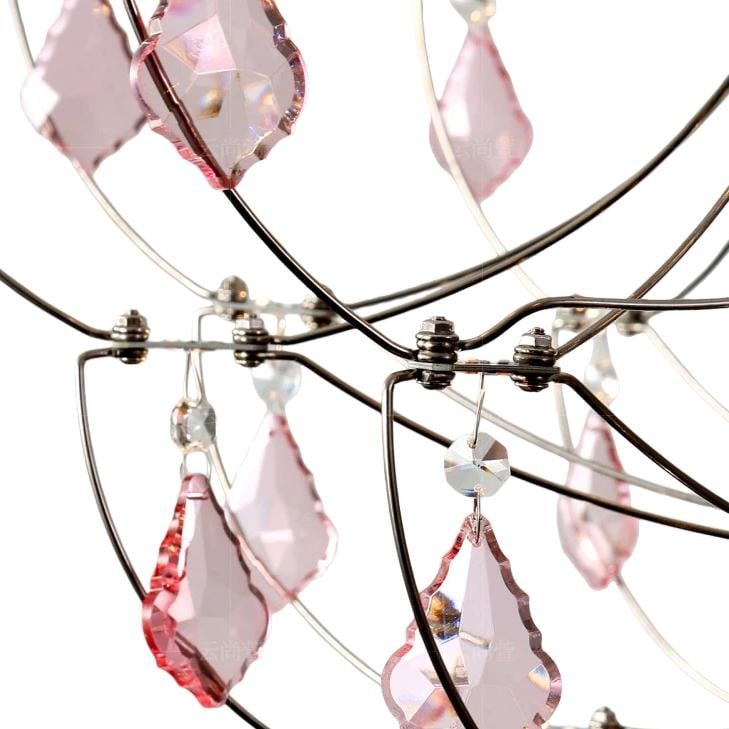 Crynora French Crystal Chandelier - Romantic Firefly Design in Luxe Style for Dining Room or Bedroom K2081