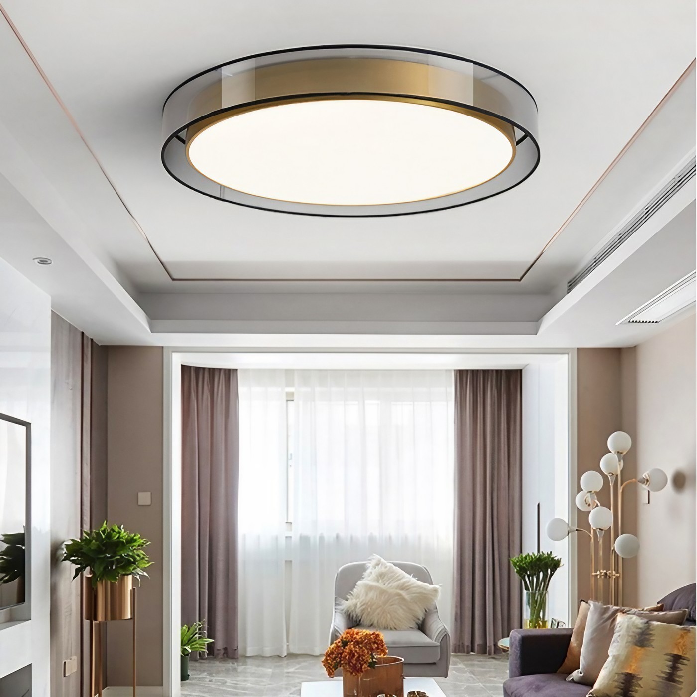 Scandinavian Unique Luxury Round LED Ceiling Lamp K811