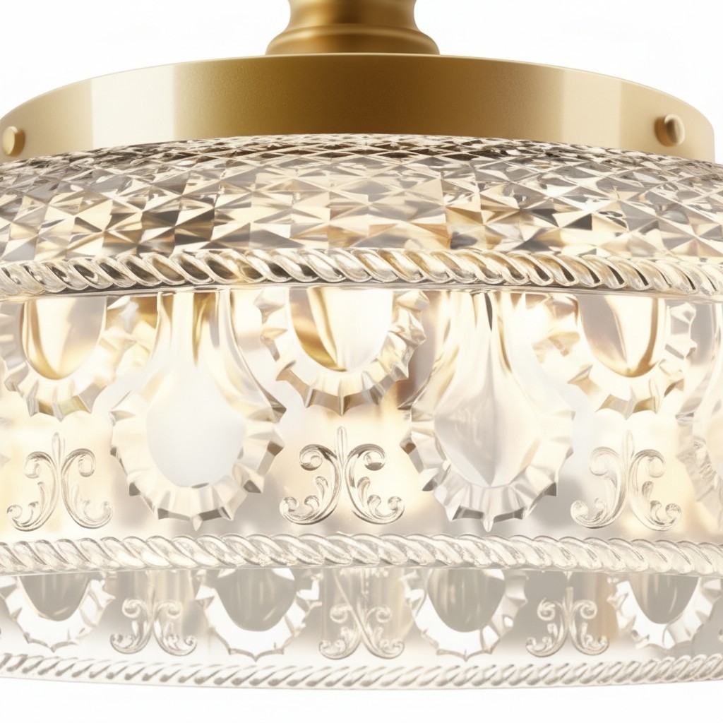 Zenarivo Elegant Floral Glass Ceiling Light - Transitional Ceiling Lamp for Dining Area K2251