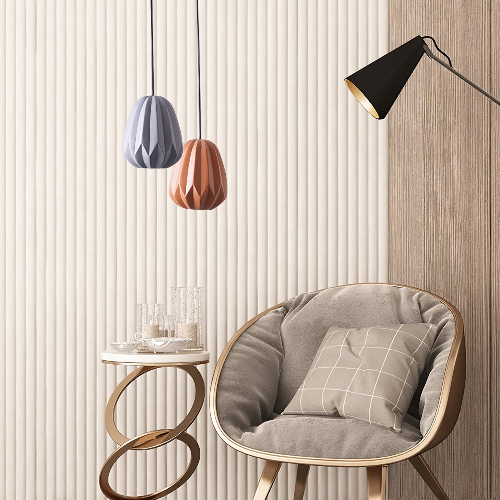 Papaya Resin Pendant Lamp K1064