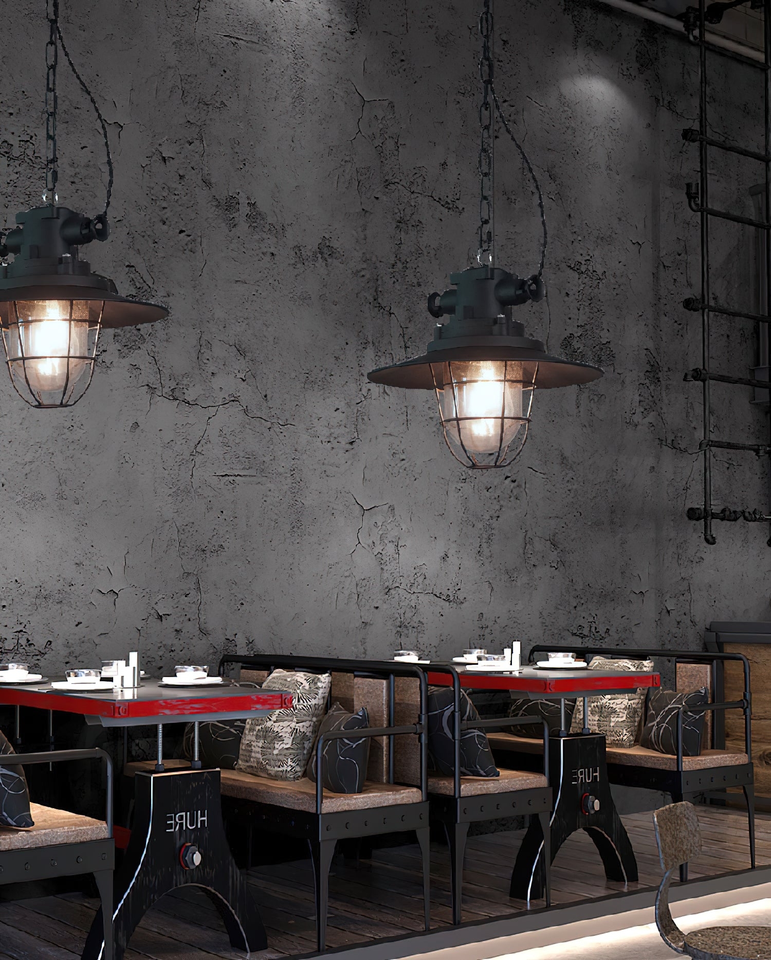 Bulkhead Cage Pendant Light D629