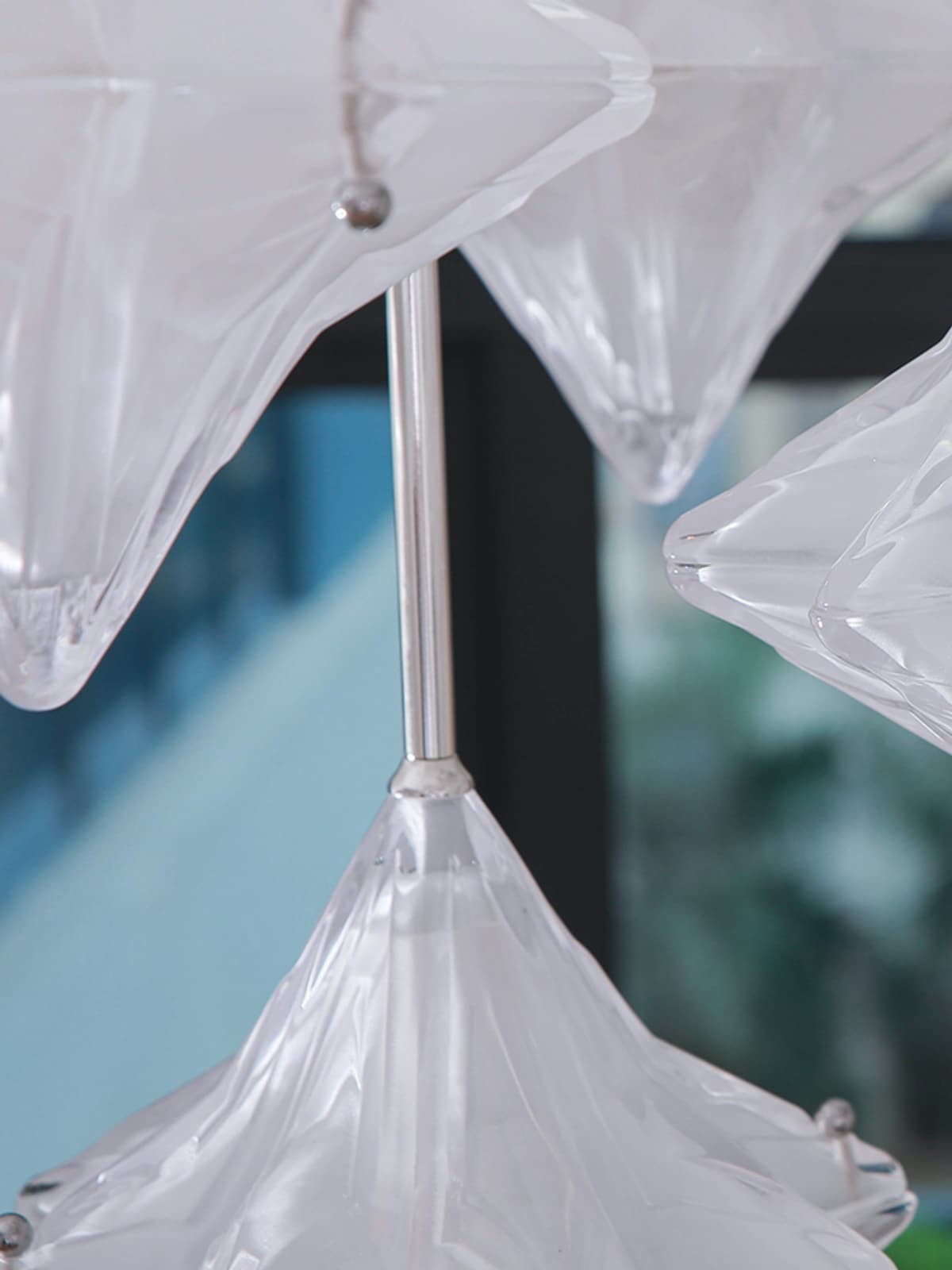 Art Deco Astris Elara Star Pendant Light - Frosted Glass Pendant with Geometric Style K1583