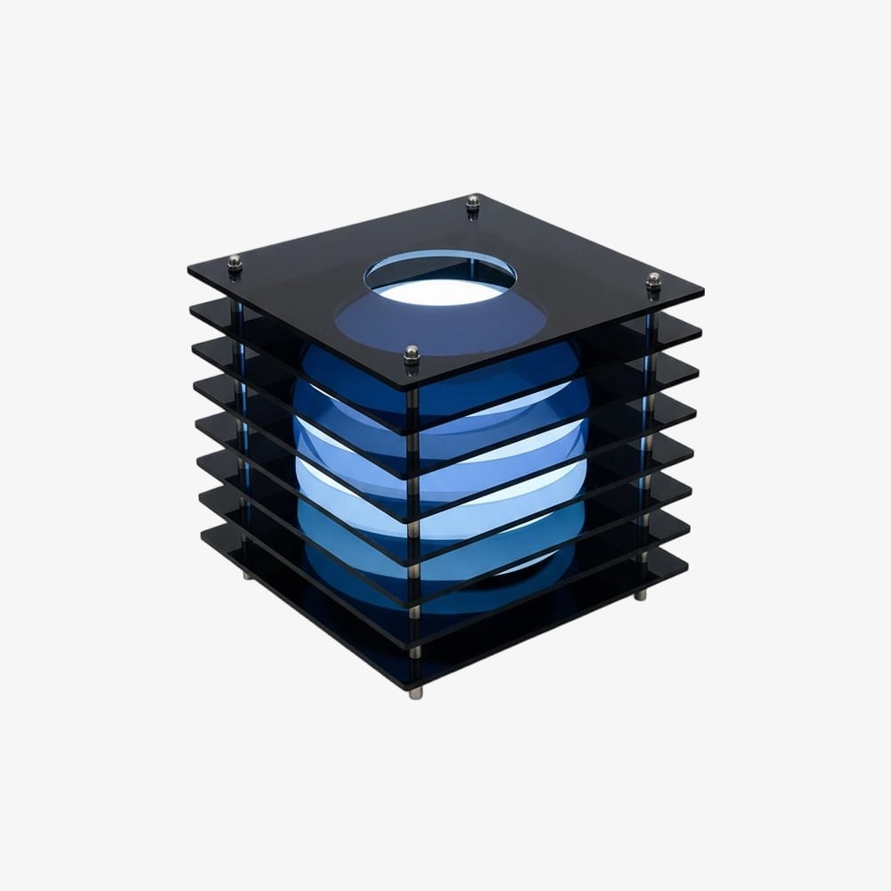 Afterglow Geometric Cube Sphere Table Lamp - Modern Acrylic Accent Light for Bedroom Decor K2078