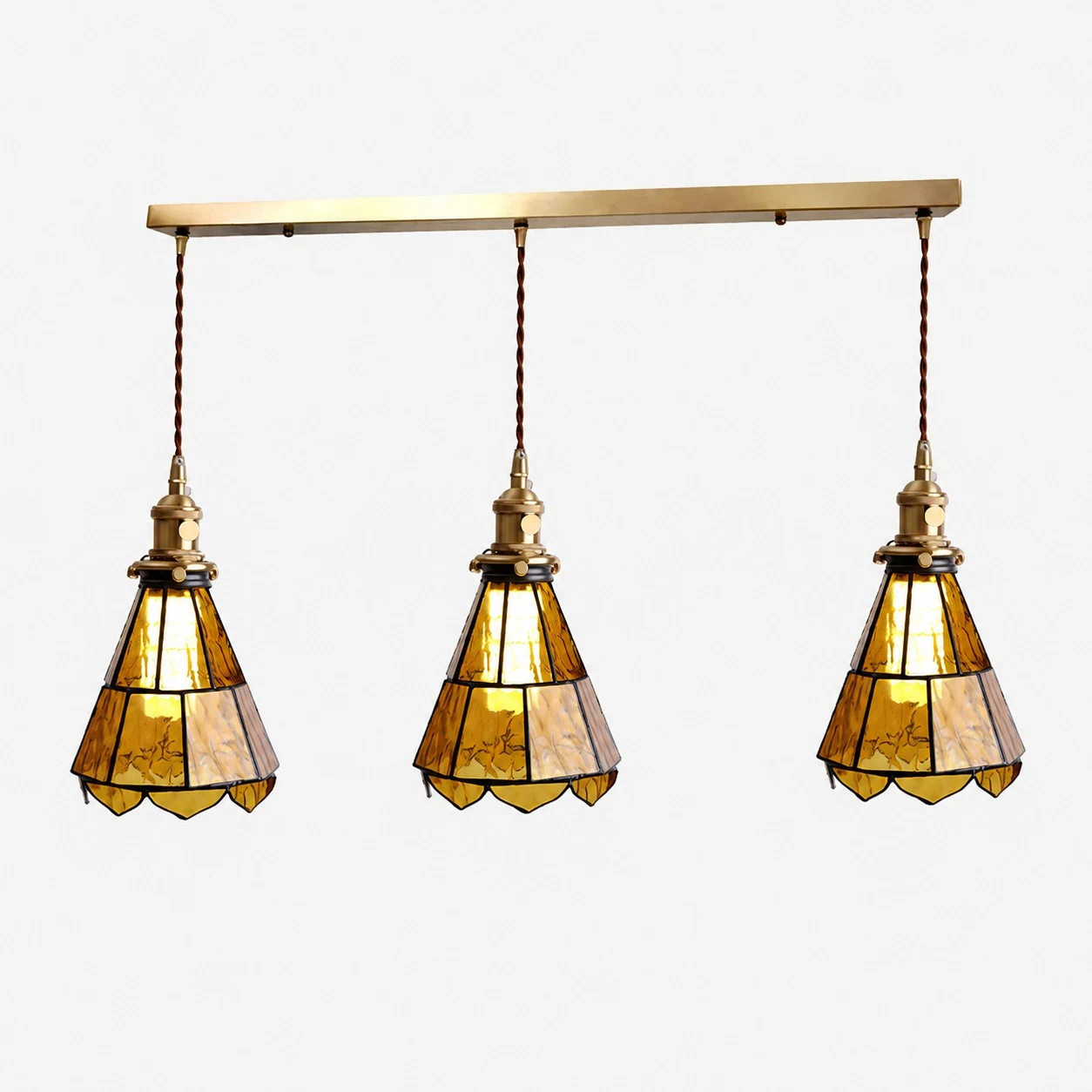 French country ripple glass light fixture