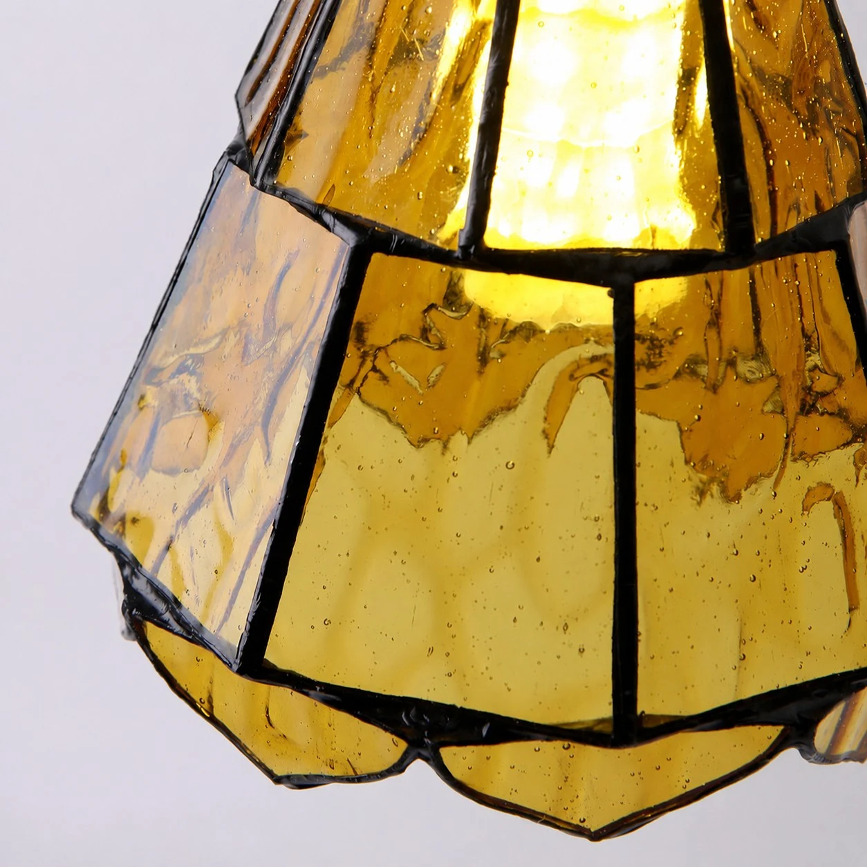 French country ripple glass light fixture
