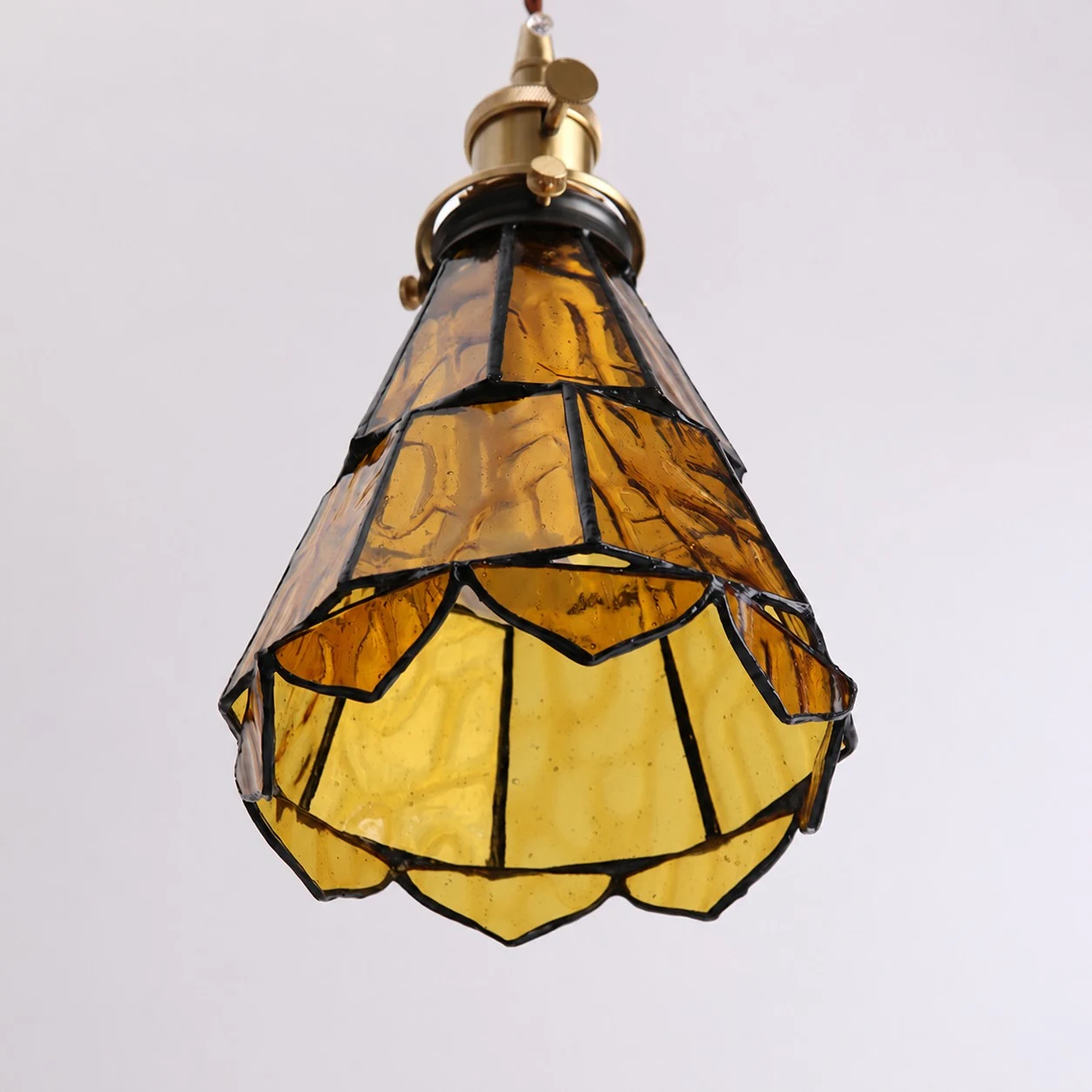French country ripple glass light fixture