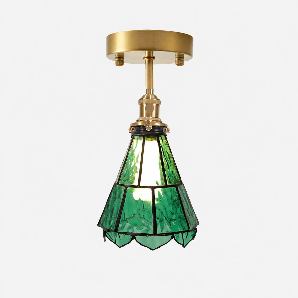 French country ripple glass light fixture