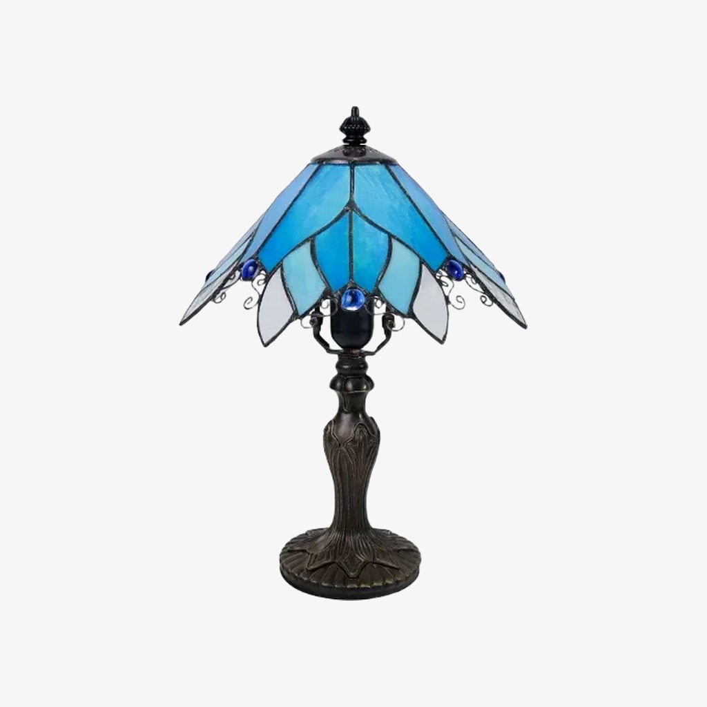 Vintage Tiffany stained glass table lamp