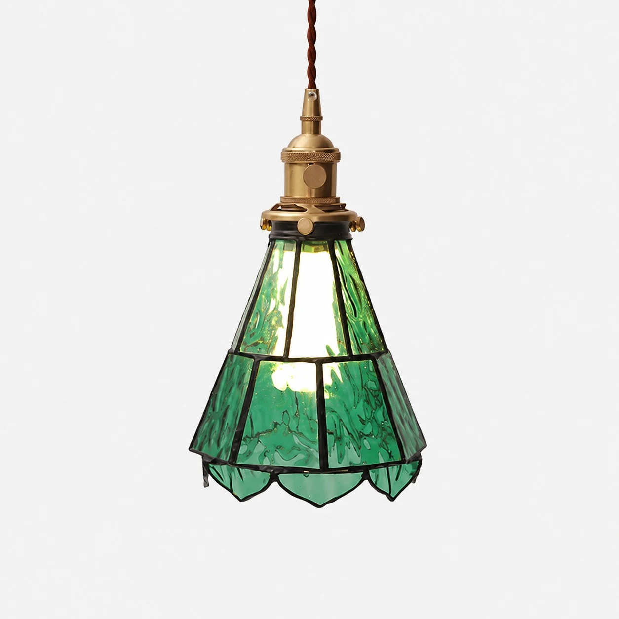 French country ripple glass light fixture