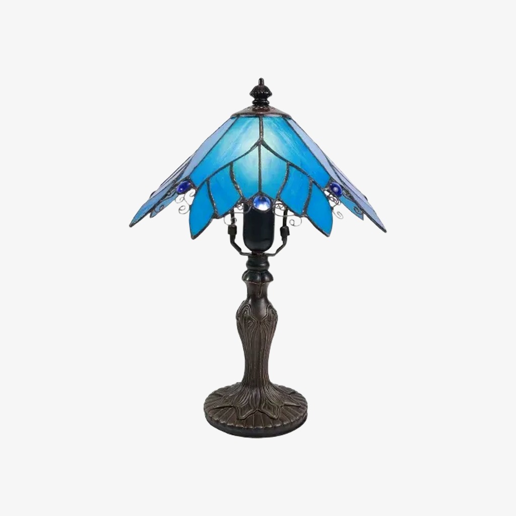 Vintage Tiffany stained glass table lamp