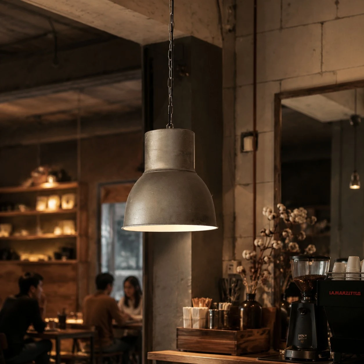 Vintage rust finish industrial pendant light